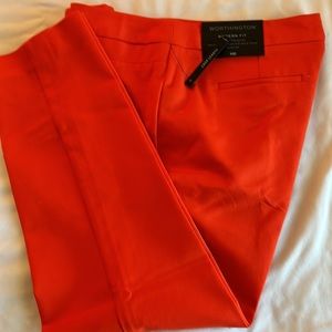 Crop length slacks. Orange. Size 6. By Worthington.